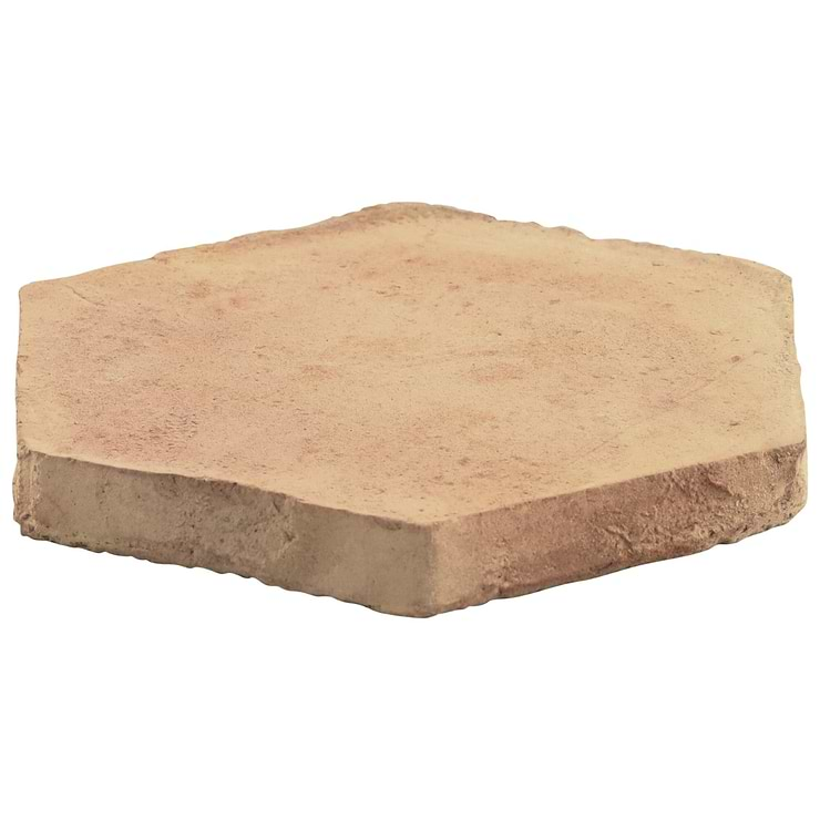 Terra Villa Sand Beige 4" Hex Matte Presealed Genuine Terracotta Tile