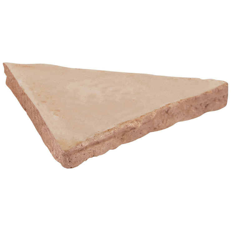 Terra Villa Sand Beige 6" Triangle Matte Presealed Genuine Terracotta Tile