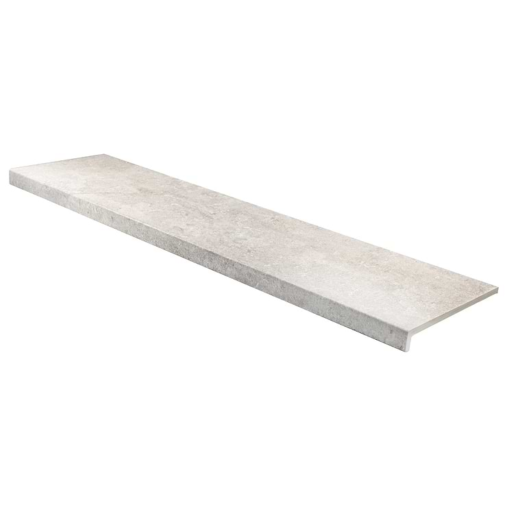 Shala Smoke White 12x48 Matte Stair Tread Tile