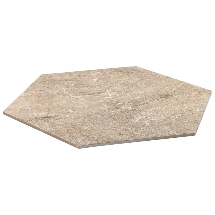 Shala Sand Beige 20" Hexagon Matte Porcelain Tile