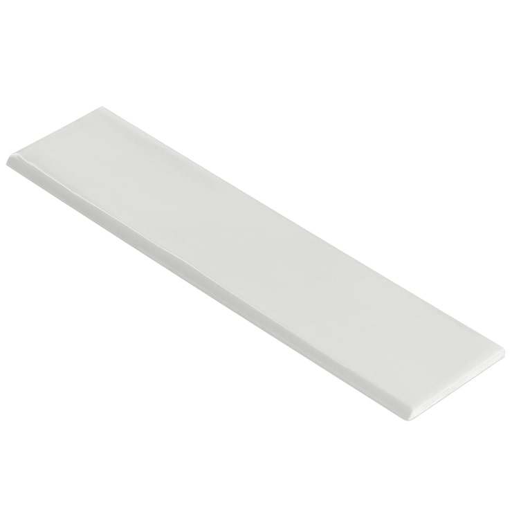 Manchester Dove Gray 3x12 Ceramic Bullnose; in Light Gray White Body Ceramic; for Backsplash, Bathroom Wall, Kitchen Wall, Shower Wall, Wall Tile; in Style Ideas Beach, Farmhouse