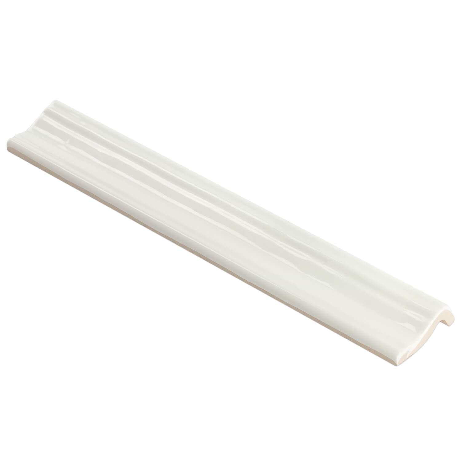 Manchester Vanilla Off White 2x12 Ceramic Chair Rail Liner