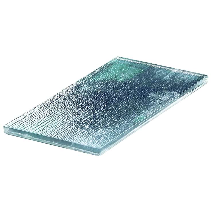 Veda Aqua 4x9 Polished Glass Tile
