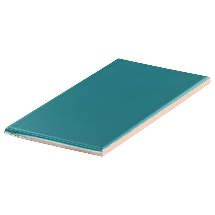 Stacy Garcia Maddox Teal Blue 4x8 Matte Ceramic Subway Wall Tile