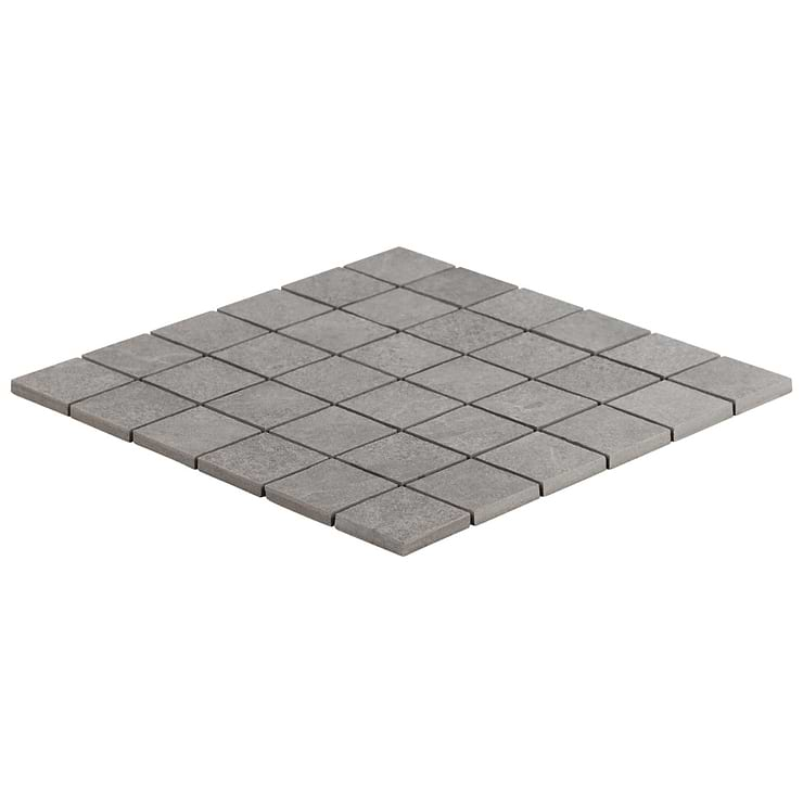 Era Silver Gray 2x2 Limestone Look Matte Porcelain Mosaic Tile