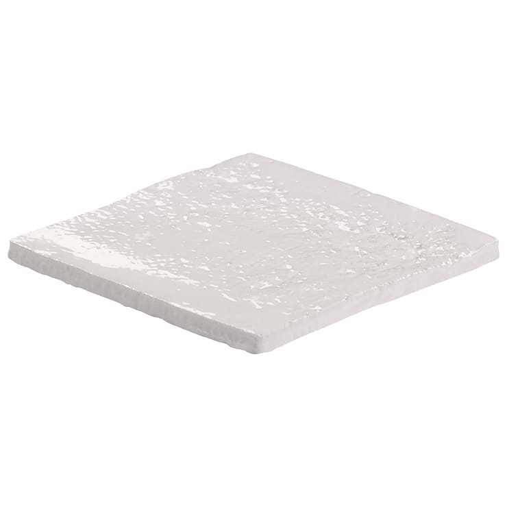 Navari White 5x5 Textured Glossy Ceramic Tile