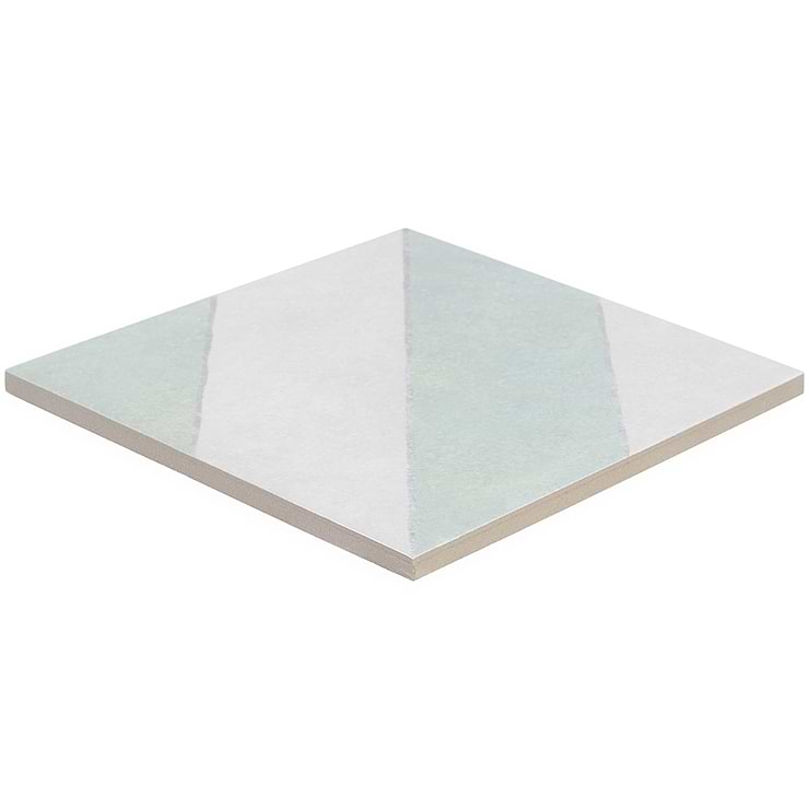 Auteur Diagonals Kaleidoscope Sage Green 9x9 Matte Porcelain Tile