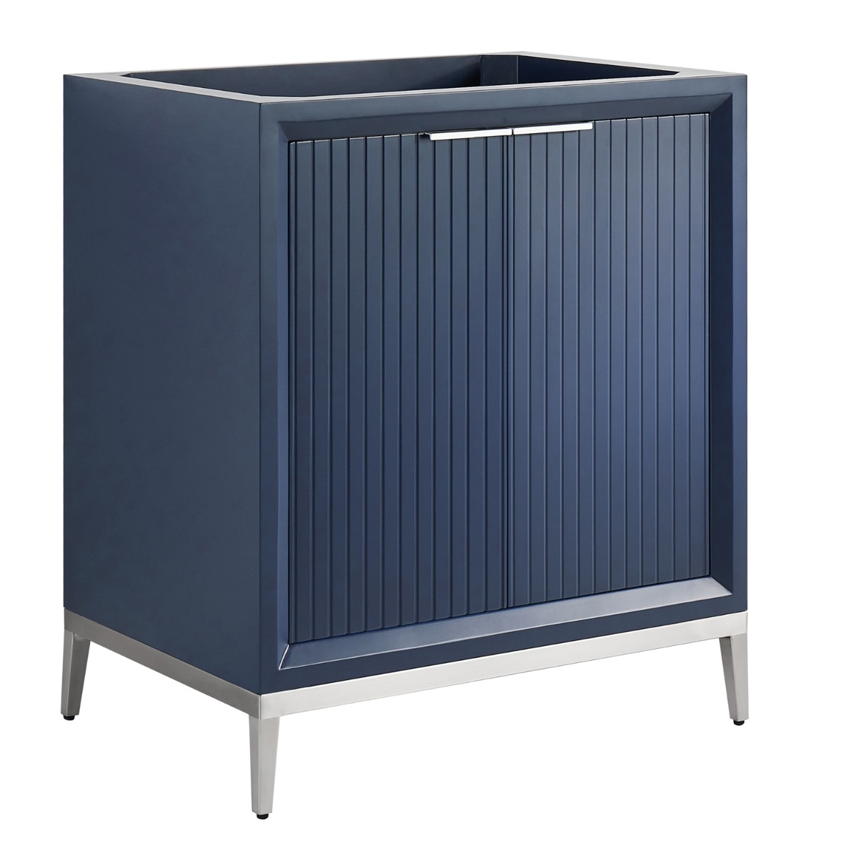 Bungalow Navy and Silver 30" Single Vanity without Top