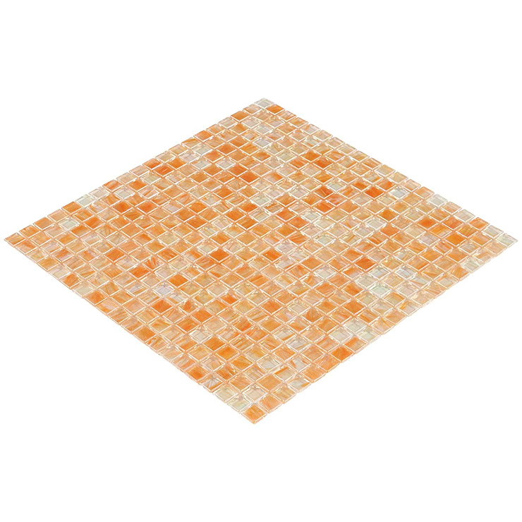 Celeste Citrus Blast Orange 1x1 Glass Polished Mosaic Tile