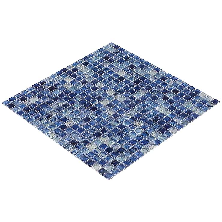 Celeste Bermuda Blue Glass Polished Mosaic Tile
