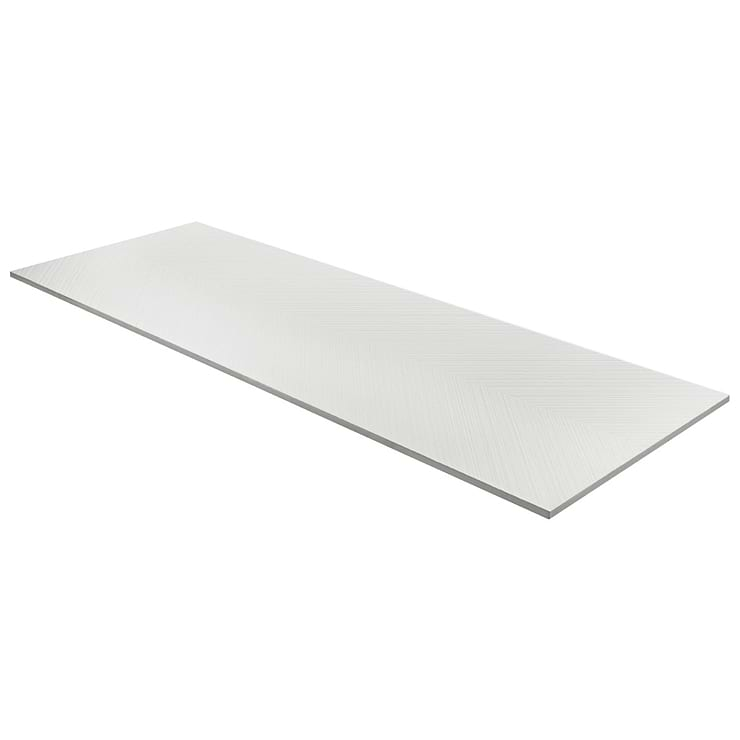 Plaster Arrow White 18x48 Textured Matte Ceramic Tile