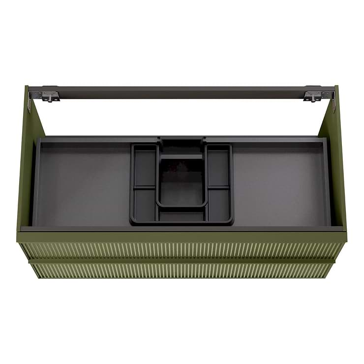 Astor Olive 42" Single Vanity with Integrated White Solid SurfaceTop