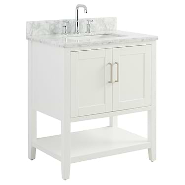 Sheraton 30" White Vanity with Marble Counter