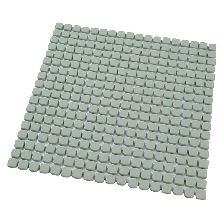 Venini Sage Green 1/2" Mini Square Frosted Glass Mosaic Tile