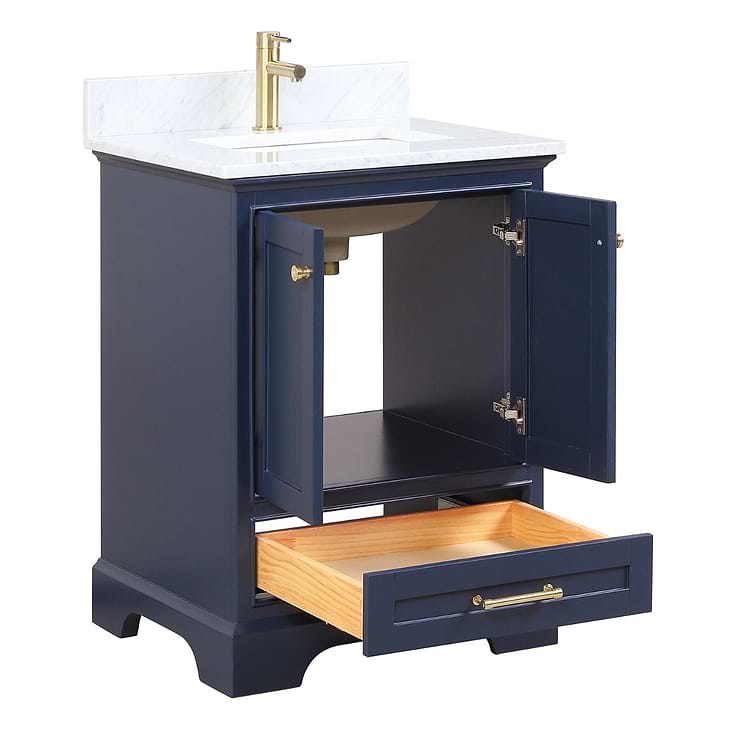 Glendale 24'' Blue Vanity And Marble Counter