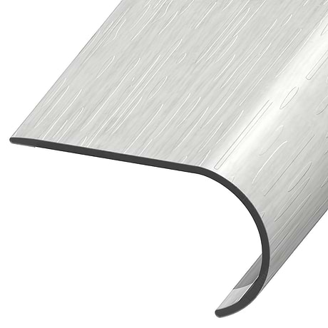 Fleetwood Silver 2.48x1.52x94" LVT Round Stair Nose by Versatrim