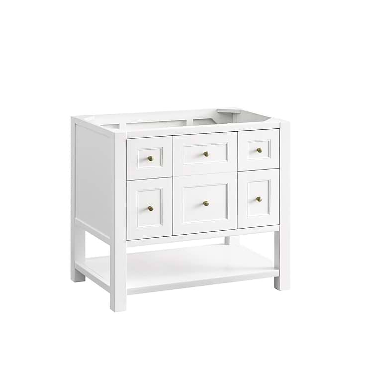 James Martin Vanities Breckenridge Bright White 36" Single Vanity without Top