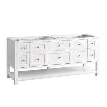 Breckenridge Bright White 72" Double Vanity without Top by JMV