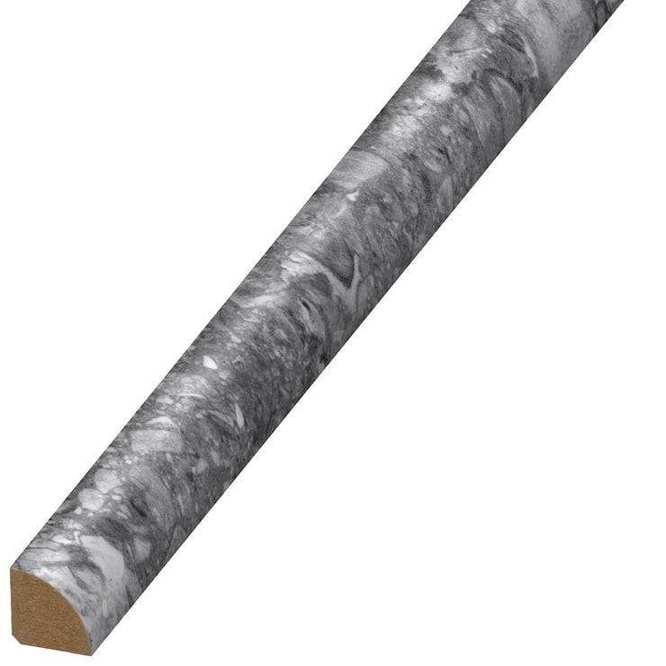 Rizo LVT Charcoal Black .75x94" LVT Quarter Round Molding by Versatrim