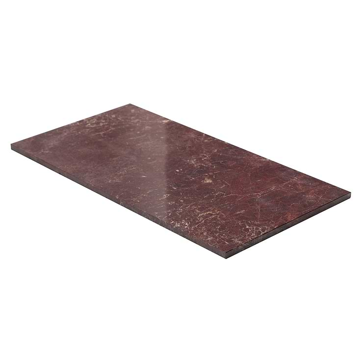 Red Bordeaux 12x24" Polished Marble Tile