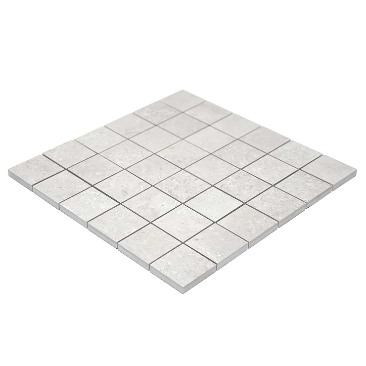 Saint Remy Avorio White 2x2 Limestone Look Matte Mosaic Tile