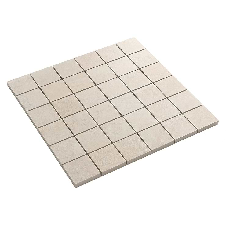 Stoneside Cream Beige 2x2 Porcelain Matte Mosaic Tile