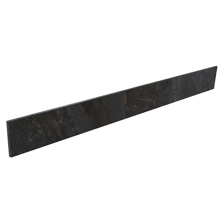 Santo Charcoal Black 3x24 Matte Porcelain Bullnose