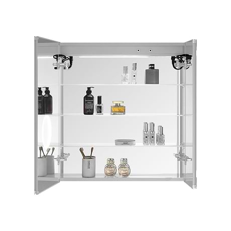Rory Grooved 48x32" Rectangle Recessed or Wall Mounted LED Medicine Cabinet with Mirror