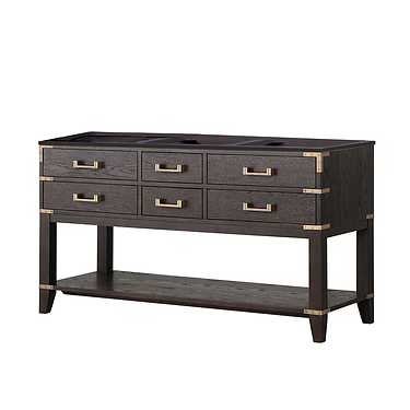 Calico Brown Oak 60" Double Vanity without Top