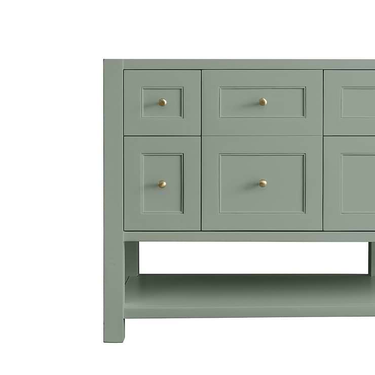 James Martin Vanities Breckenridge Smokey Celadon Green 72" Double Vanity without Top