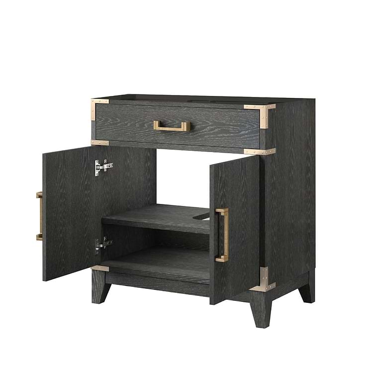 Aiden Black Oak 30" Single Vanity without Top