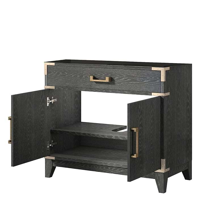 Aiden Black Oak 36" Single Vanity without Top