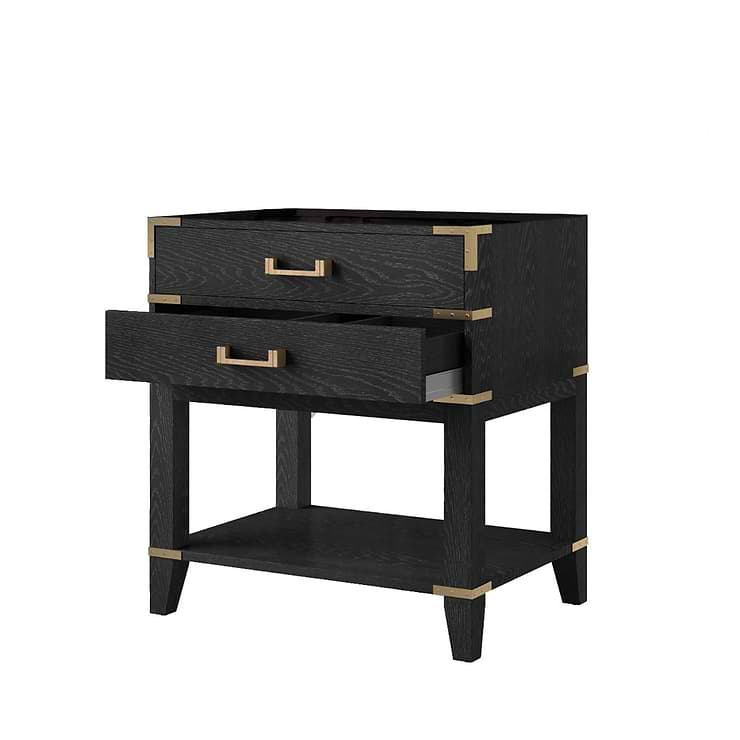 Calico Black Oak 30" Single Vanity with Carrara Marble Top