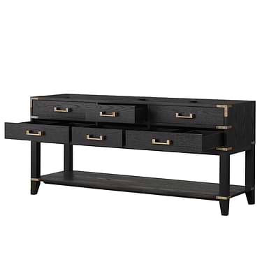 Calico Black Oak 72" Double Vanity without Top