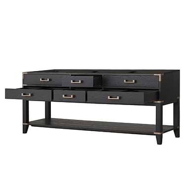 Calico Black Oak 80" Double Vanity without Top