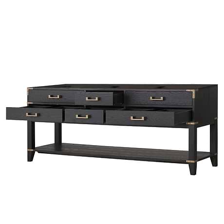 Calico Black Oak 80" Double Vanity without Top