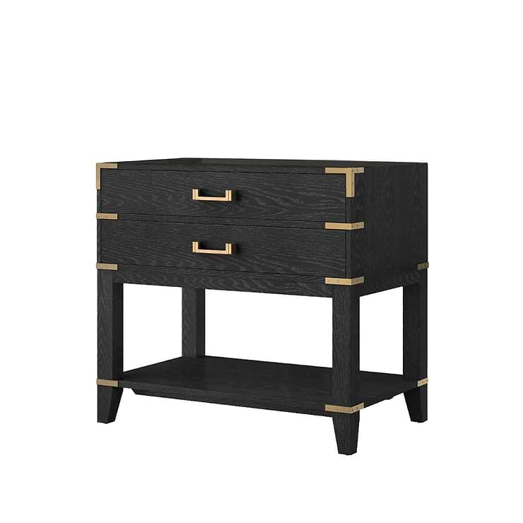 Calico Black Oak 36" Single Vanity with Carrara Marble Top