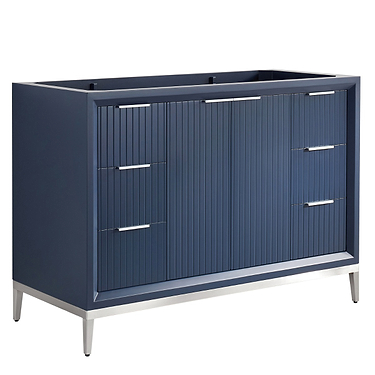 Bungalow Navy and Silver 48" Single Vanity without Top