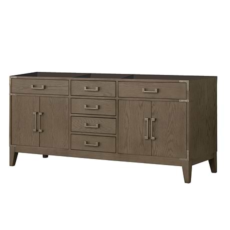 Aiden Gray Oak 72" Single Vanity without Top