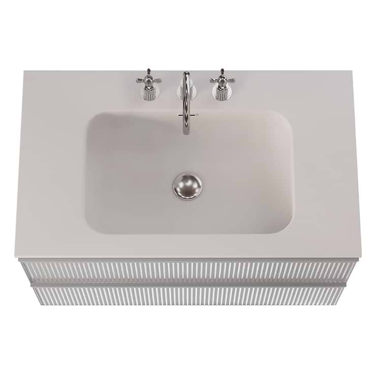 Astor Pearl 36" Single Vanity with Integrated White Solid SurfaceTop