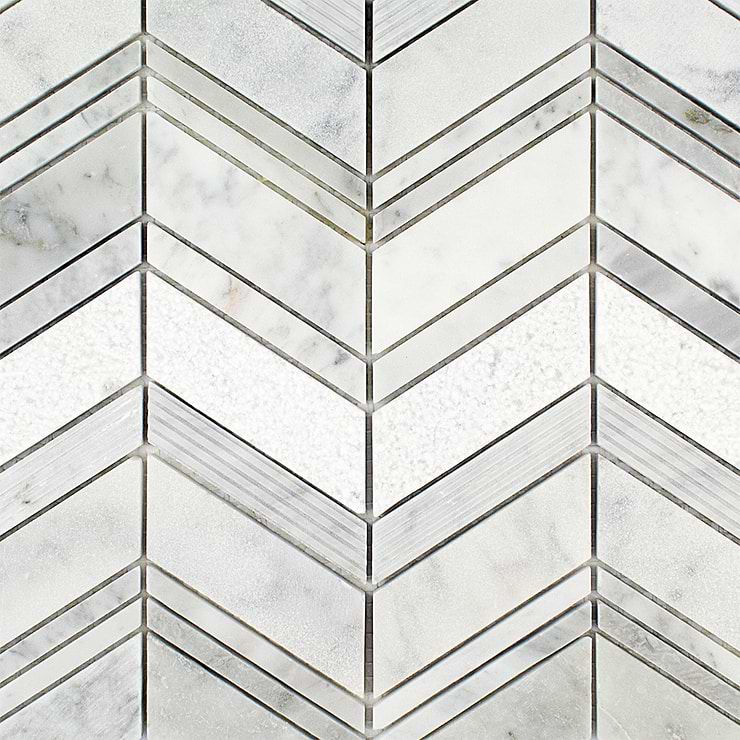 Winged Carrara Marble Tile