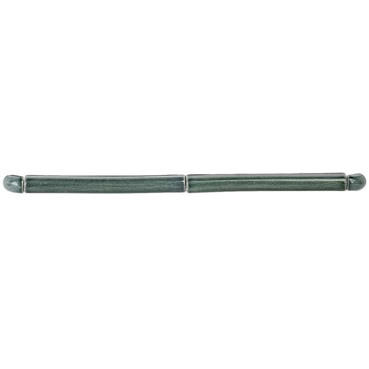 Nabi Trim Deep Emerald Green 1x1 Glossy Crackled Glass Pencil Corner Piece