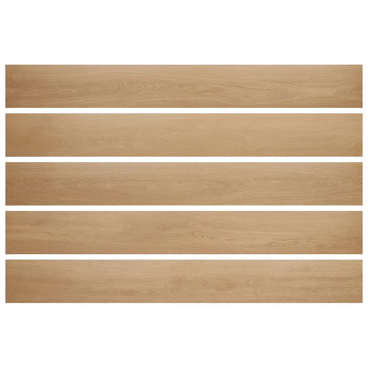 Oaktree Elegant Pale Brown 7x60 XL Wood Look Matte Porcelain Tile