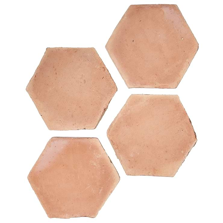 Terra Villa Sand Beige 4" Hex Matte Presealed Genuine Terracotta Tile