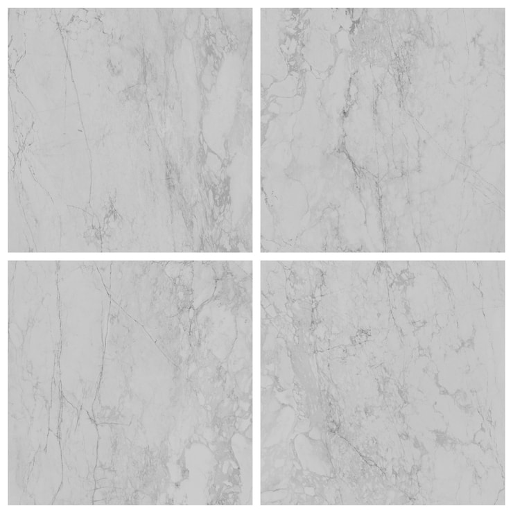 Autograph Caldia Oro White 48x48 Marble Look Satin Porcelain Tile