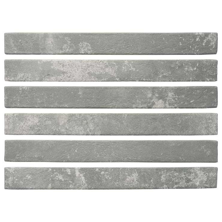 English Brick Light Gray 2x18 Matte Porcelain Tile