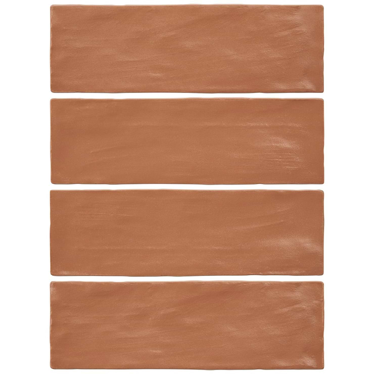 Montauk Terracotta 2x8 Mixed Finish Ceramic Subway Tile