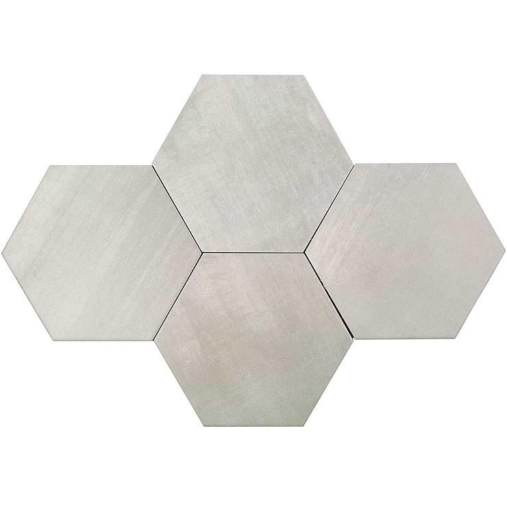 Paige Avorio 10" Hexagon Matte Cement Look Porcelain Tile
