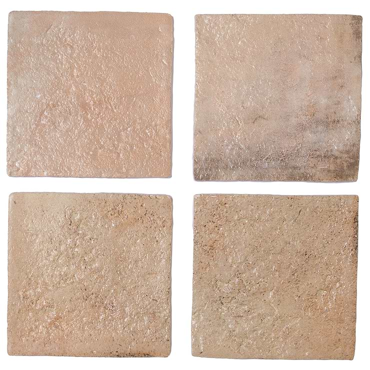 Navari Terra Cream 5x5 Textured Matte Ceramic Tile