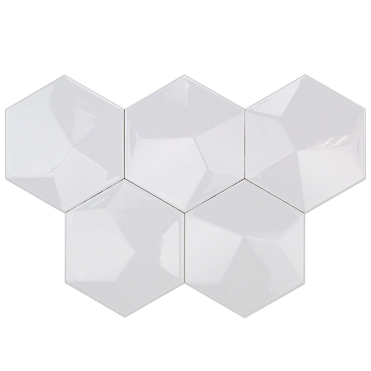 Exagoni Dimension Blanco Brillo Hexagon Ceramic Tile